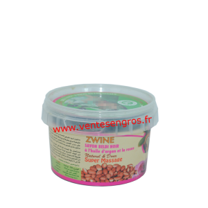 Savon noir Argan & Rose   200 grs (lot de 12 pièces)